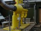 Cyclone separator / coalescer filter package during installation