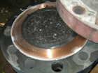 Debris removed from steam flow by steam separator during commissioning